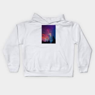 Sunset over the nature Kids Hoodie